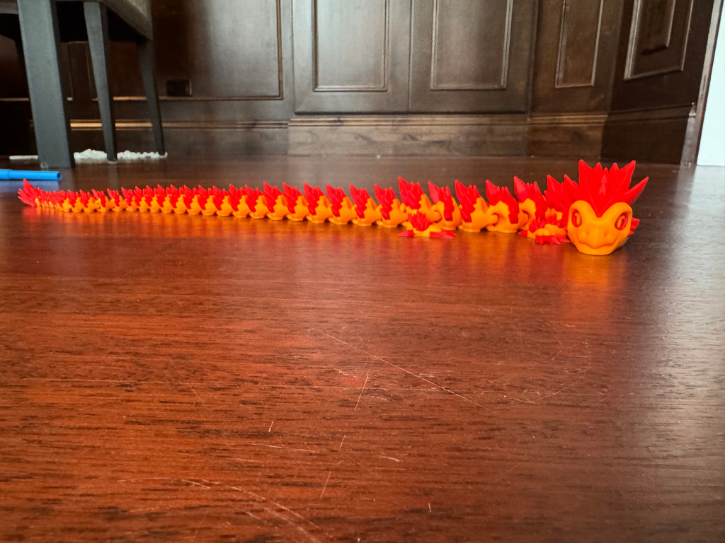 Articulated Fire Dragon - 3D Printed Flexi Toy
