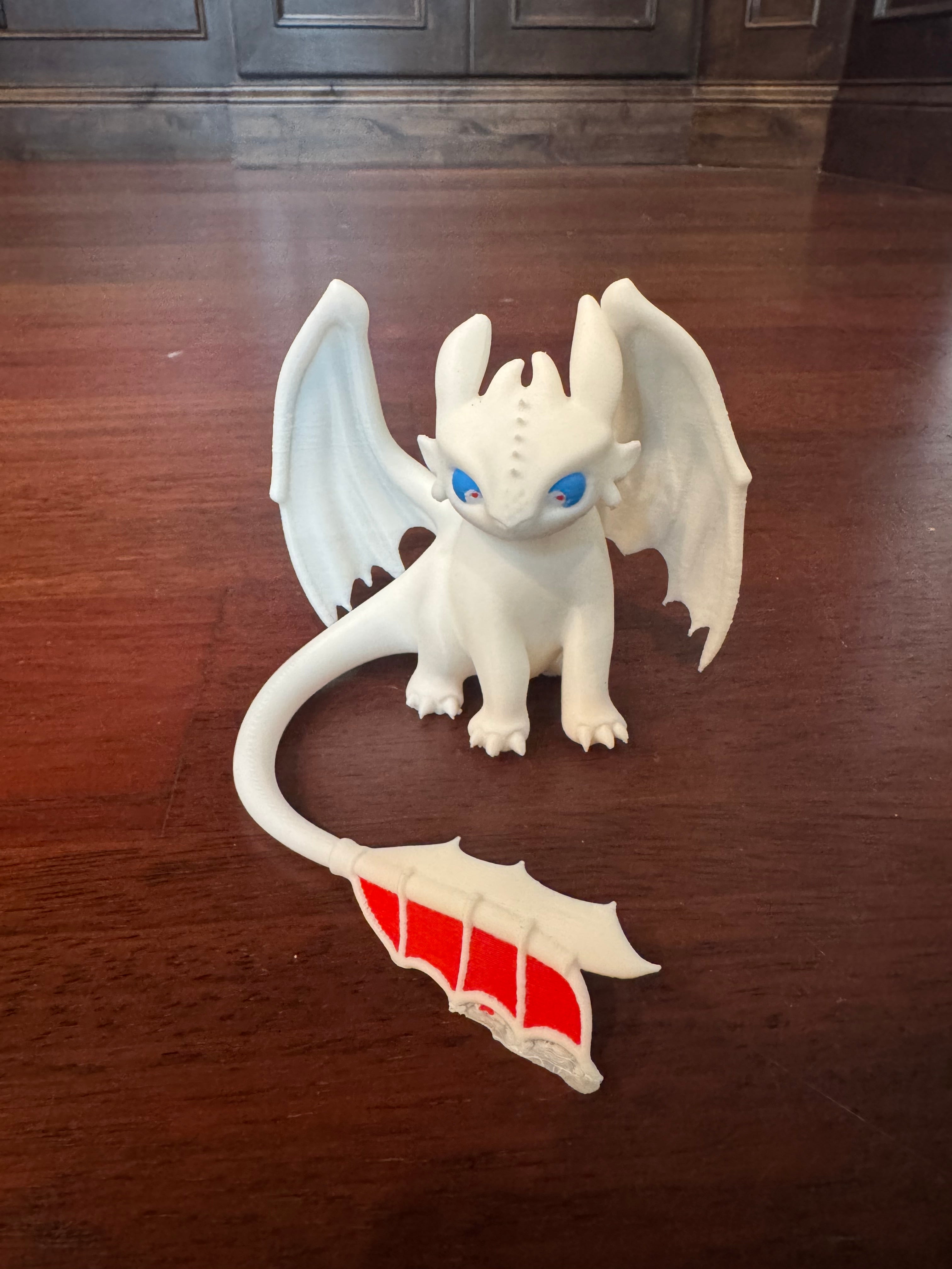 Articulated White Dragon Figurine